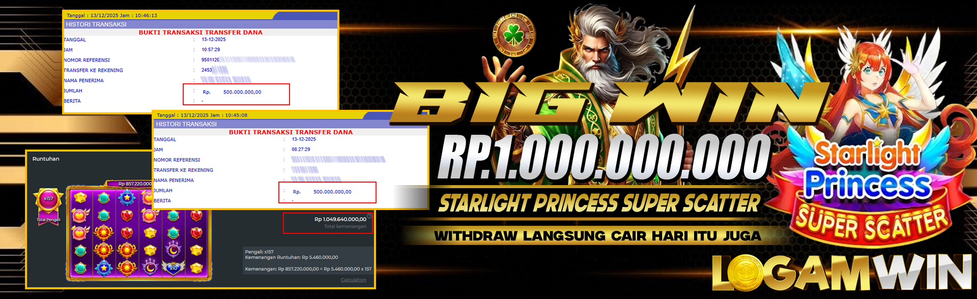 Jacktpot Kemenangan Besar Logamwin